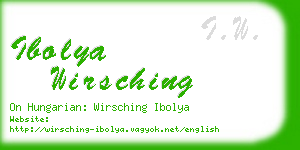 ibolya wirsching business card